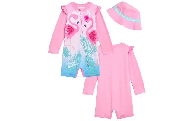  Infant 2-piece Swim Set, Pink, 12-18 Months