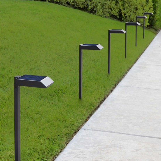  Solar LED Pathway Lights, 6-Pack