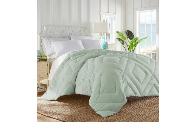 Waterwashed Down Alternative Comforter, Green, King - Not Available