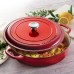 4-quart Covered Enameled Cast Iron Braiser, Red