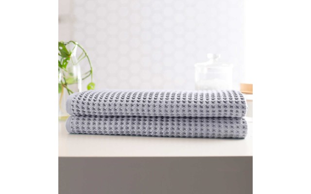  Super-absorbant Japanese Waffle  2-Piece Bath Sheet Set, 31