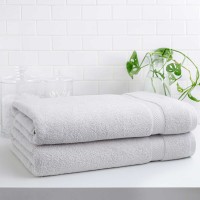 Turkish Towels Organic 2-piece Bath Sheet Set, Gray