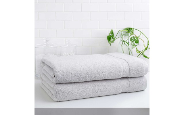 Turkish Towels Organic 2-piece Bath Sheet Set, Gray