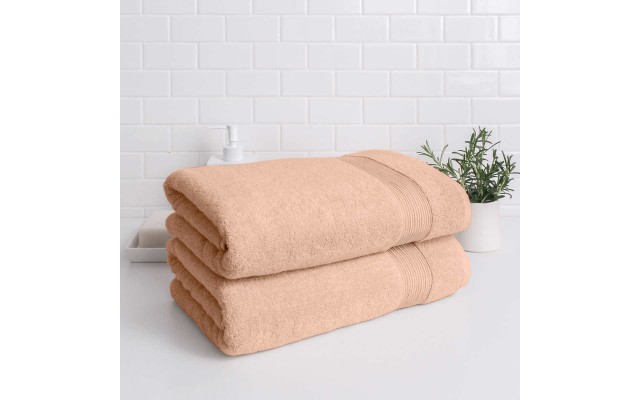 Turkish Towels Signature Collection 2-piece Bath Sheet Set, Orange