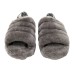  Ladies' Fluff Yeah Slide, Gray, 10