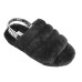  Ladies' Fluff Yeah Slide, Black, 10