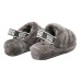  Ladies' Fluff Yeah Slide, Gray, 10