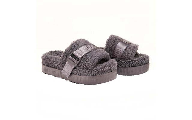  Ladies Oh Fluffita Slipper, Gray, 10