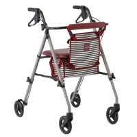 Ultralight Freedom Rolling Walker by Medline, Red