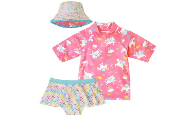  Kids' 3-piece Swim Set, Unicorn, One Color, 6