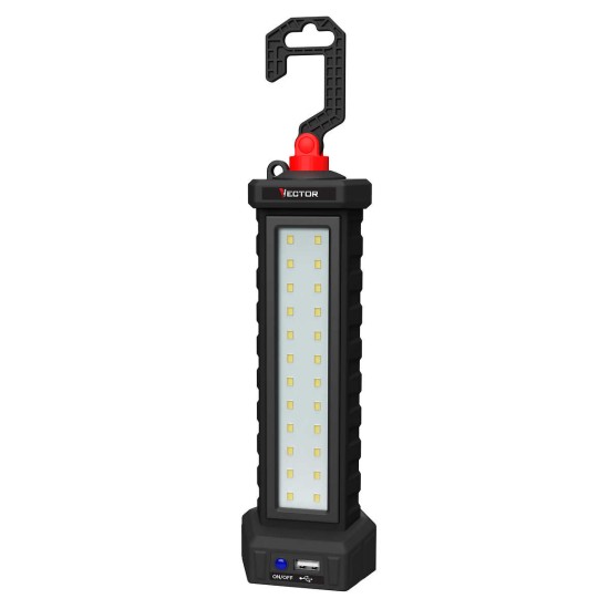 Vector 650 Lumen LED Portable Light Bar and Power Bank