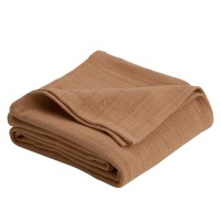 Vellux Cotton Woven Blanket, Tan, Twin