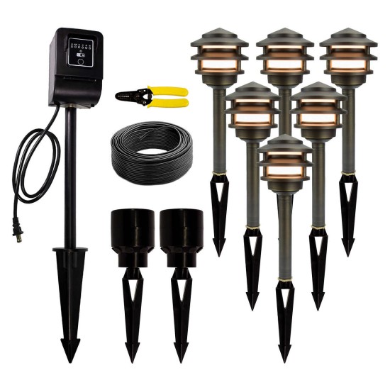  6-piece Pagoda Light Landscape Lighting Kit