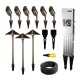  Landscape Lighting 9-piece Path & Area Light Brass LED Starter Kit