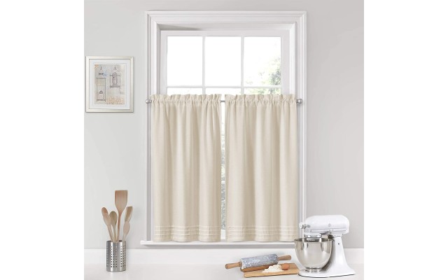  Window Solutions Kingsbury 52″ x 24″ Pleated Tier Pair