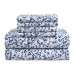 Antimicrobial 400 Thread Count Supima Cotton 6-Piece Sheet Set, Blue, California King