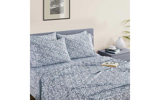  Antimicrobial 400 Thread Count Supima Cotton 6-Piece Sheet Set, Blue, California King