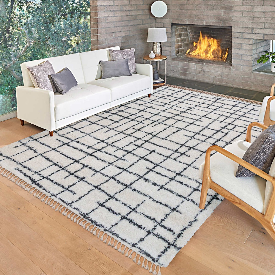 Zurich Shag Rug, Benson Collection, Ivory, 7 ft. 10 in. x 10 ft.