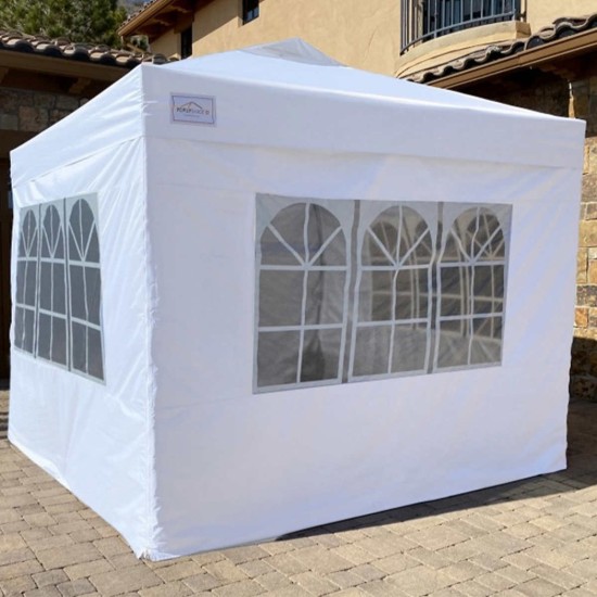 10’x10’ POPUPSHADE Plus Instant Canopy with Window-Wall Zippered Enclosure