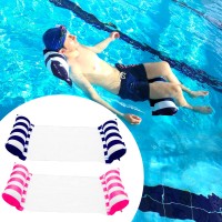 2 Pack Inflatable Water Hammock, Air Mattress, Aqua Lounger & Floating Sleep Pillow for Swimming Pool or Beach – Foldable & Easy to Carry, 2 Pack (Pink+Navy)
