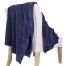  Chenille Throw, Blue