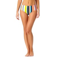 Anne Cole Clearwater Stripe Mid-Rise Bikini Bottoms, Multi, S