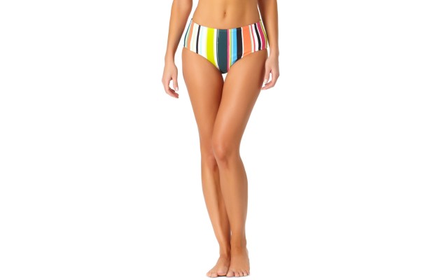  Clearwater Stripe Mid-Rise Bikini Bottoms, Multi, S