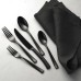 Argent Orfévres Paris Gunmetal 20-piece Hammered Flatware Set