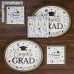 Arstyle Oval Paper Plate & Napkin Bundle, Graduation, 200-count