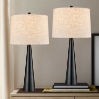 Austin 2PK Tapered Lamp Set, Black