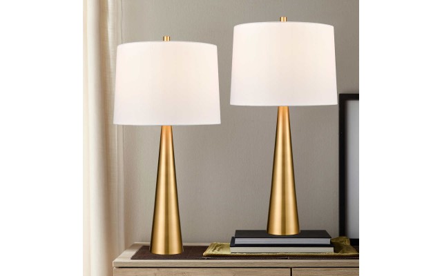 Austin 2PK Tapered Lamp Set, Gold