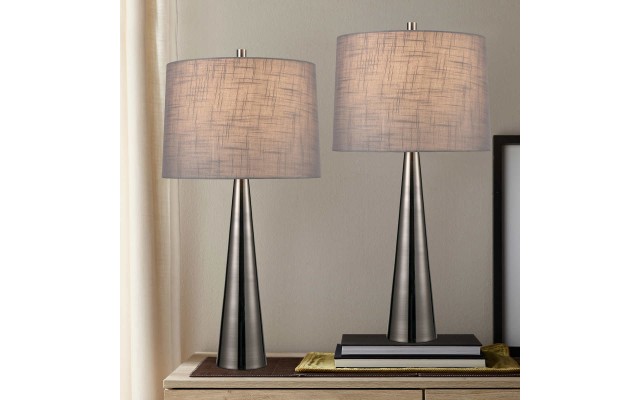 Austin 2PK Tapered Lamp Set, Gray