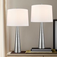 Austin 2PK Tapered Lamp Set, Silver