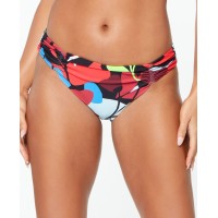 Bar III Shirred-Side Hipster Bikini Bottom, Multi, S
