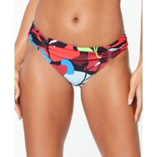 Bar III Shirred-Side Hipster Bikini Bottom, Multi, S