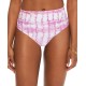  Summer Stripes High-Rise Bikini Bottoms, Fuchsia, XL