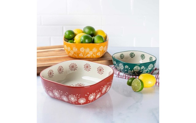  In Full Bloom 3-piece Serving Bowl Set