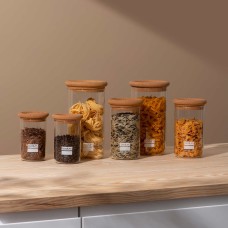 Bodum Yohki 6-piece Storage Jar Set with Cork Lids