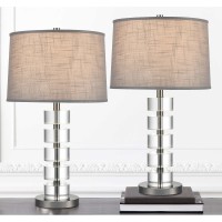 Bremerton Stacked Table Lamp, 2-pack, Gray
