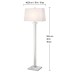  Kate Crystal Floor Lamp, Silver