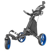 CaddyTek 3-wheel Golf Cart with Swivel Front Wheel, Blue
