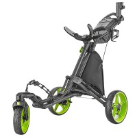 CaddyTek 3-wheel Golf Cart with Swivel Front Wheel, Green