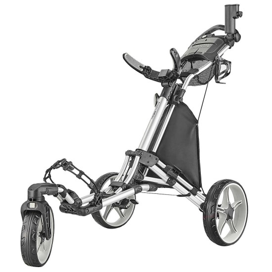  3-wheel Golf Cart with Swivel Front Wheel, Silver