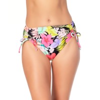 California Waves, Black Multi Juniors’ Floral-Print- Bikini Bottom, MULTI/COLOR, Large