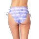 Juniors’ Tie-Dyed High-Waist Bikini Bottoms, Purple, Medium