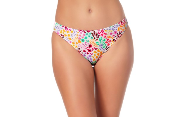  Juniors’ Hipster Scoop Bikini Bottoms, Multi, Multi, Large