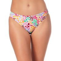 California Waves Juniors’ Hipster Scoop Bikini Bottoms, Multi, Multi, Medium