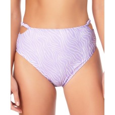California Waves Juniors' Smocked High-Waist Bikini Bottoms
