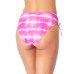  Juniors’ Tie-Dyed High-Waist Bikini Bottoms, Pink, Medium