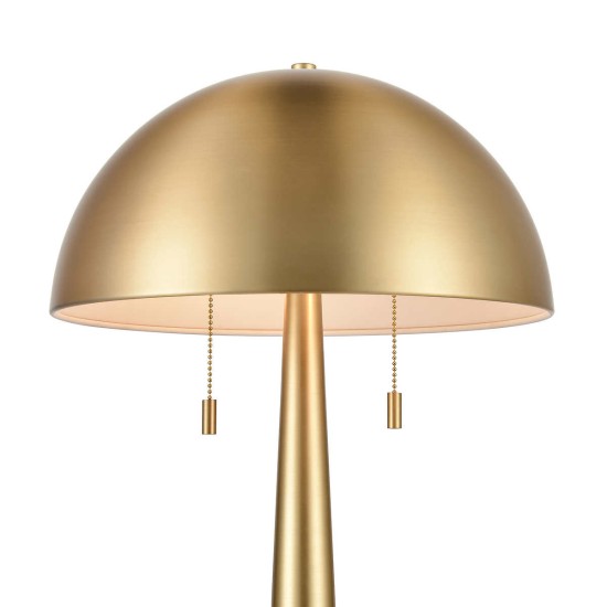 Carmel Tapered Table Lamp with Metal Dome Shade, Gold